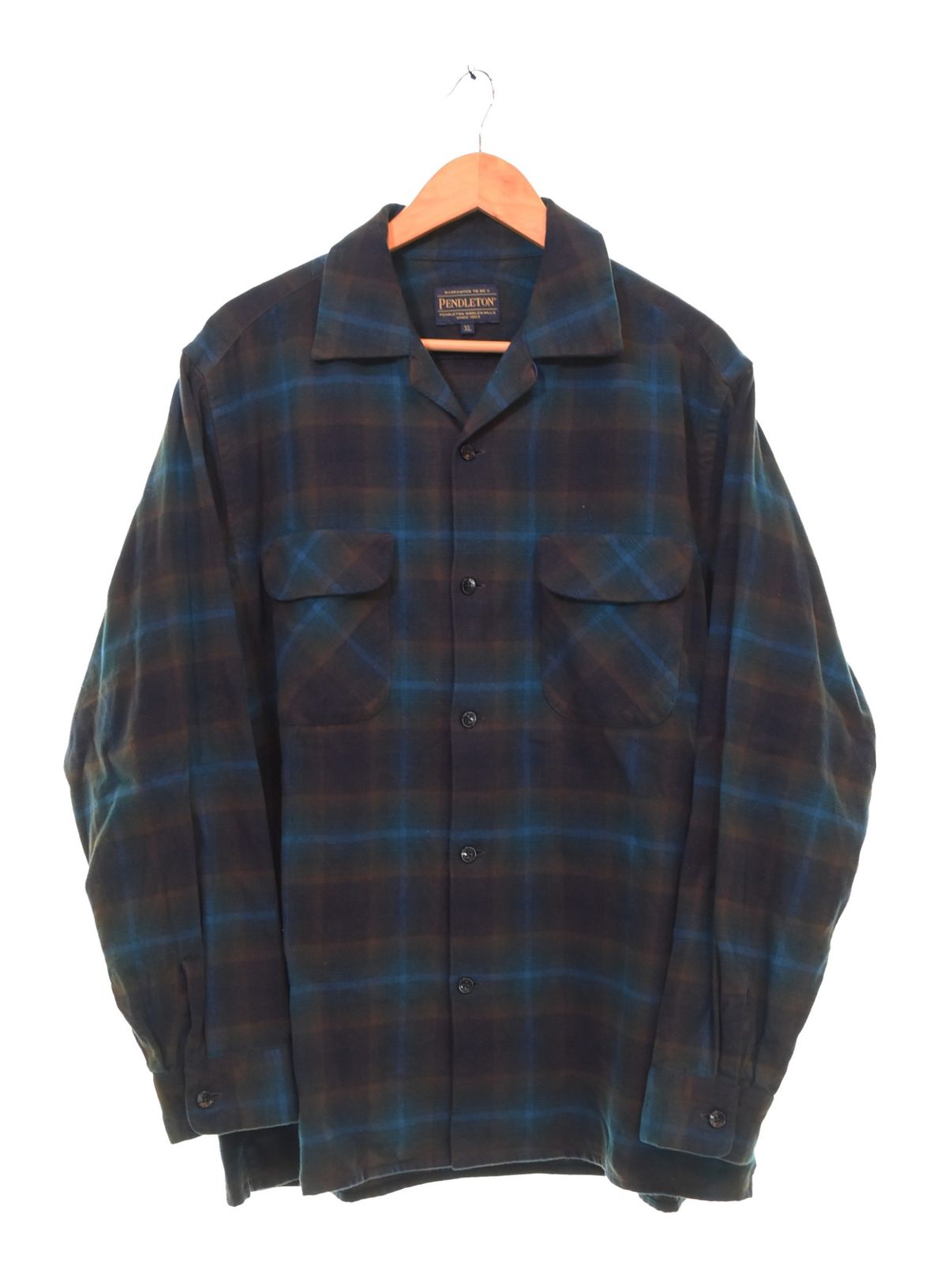 節約 ペンドルトン PENDLETON オンブレチェック オープンカラーシャツ