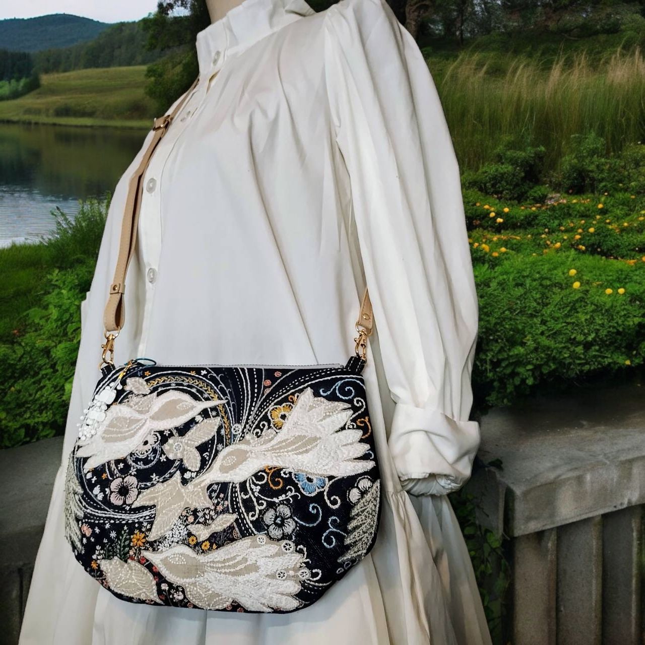 ミナペルホネン バンドメイド バッグ⭐️ボストン 新作カーニバル