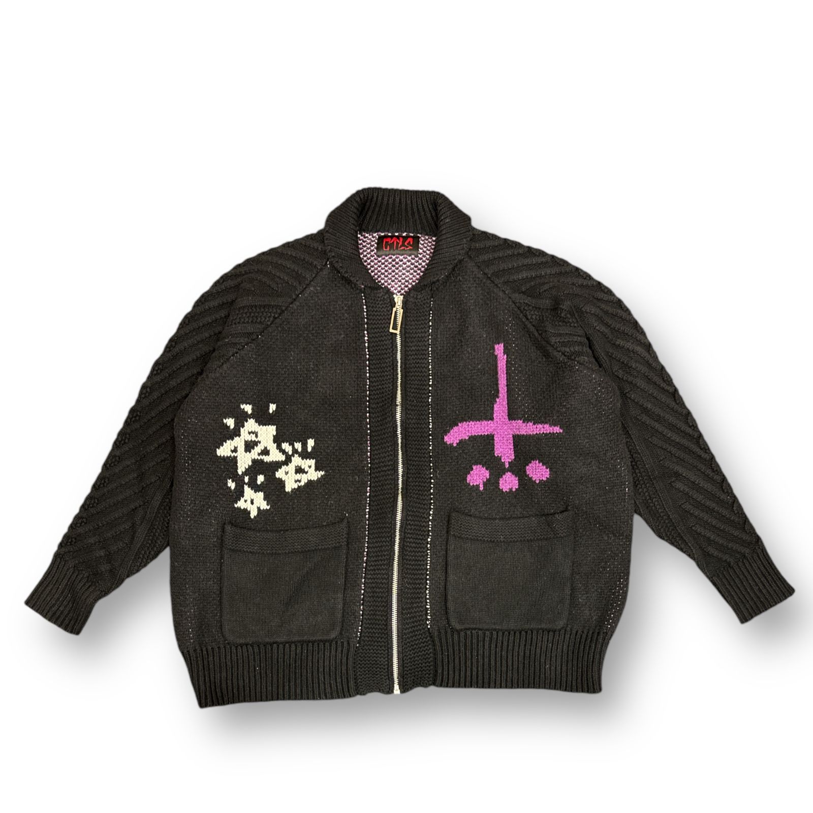 定価77000円 CVTVLIST 23AW ニット ジップ ジャケット ブルゾン 