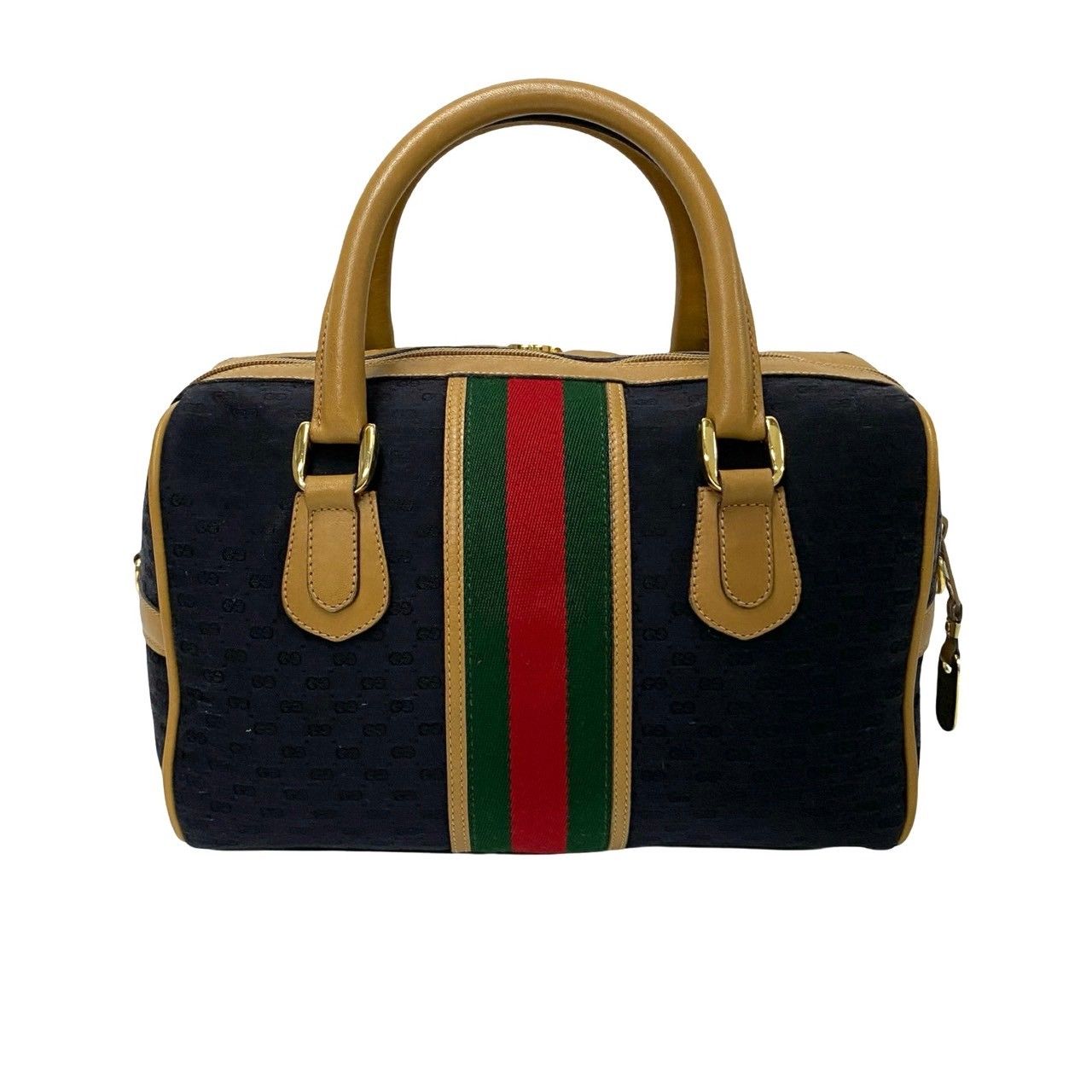 極 美品 GUCCI グッチ オールドグッチ シェリーライン マイクロ GG ロゴ レザー 2way ハンドバッグ ボストンバッグ ショルダーバッグ  44-10 - メルカリ