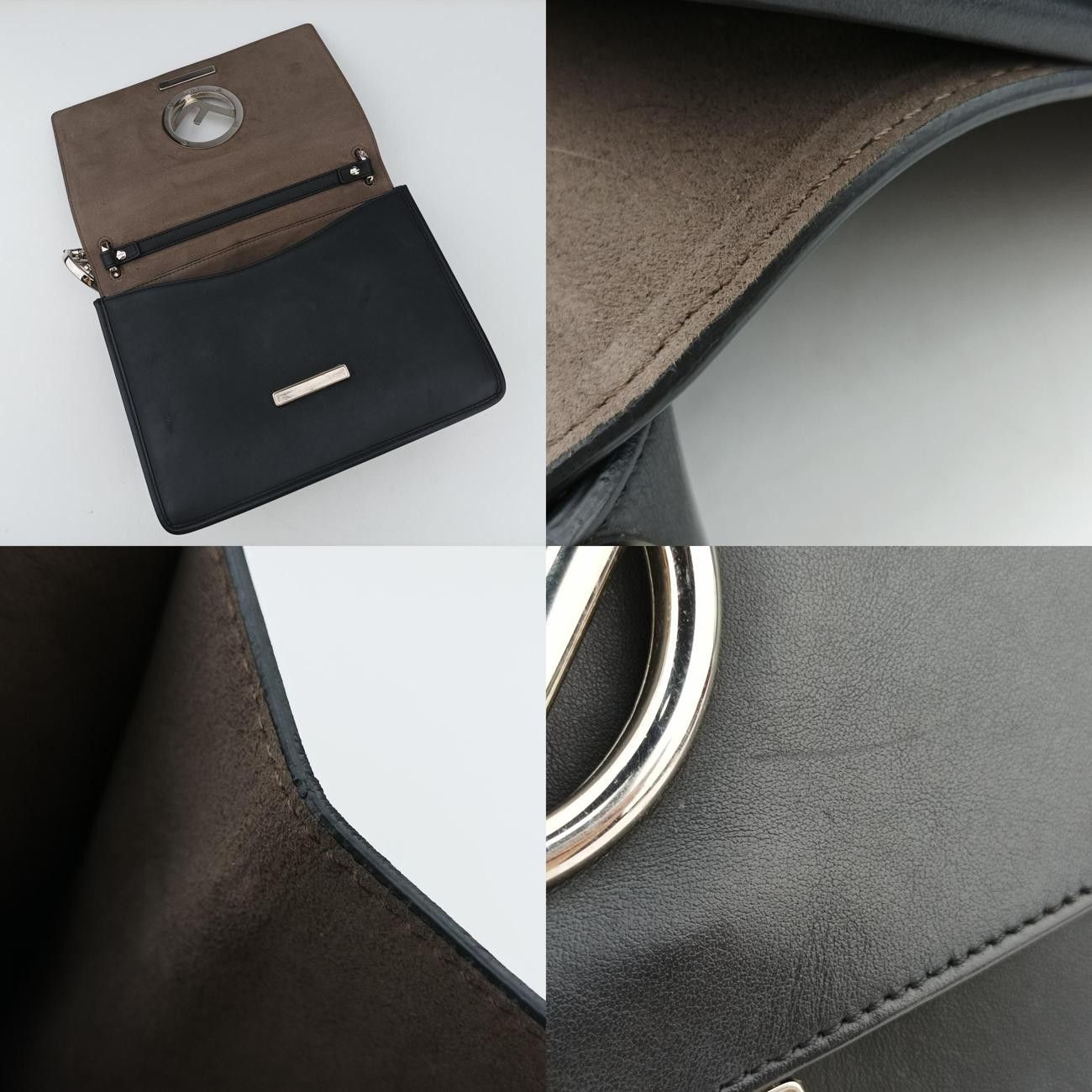 フェンディFendiキャナイエフブラックレザー8BT2848BT284-2IH 179-8762 DECORATOM_COM_BR