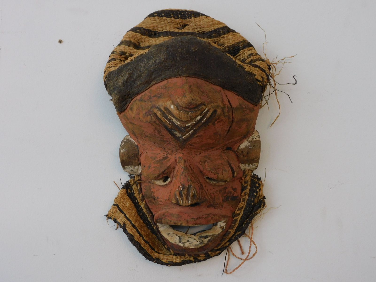 エコイ族 仮面 ヘッドドレス アフリカ 呪物 プリミティブアート 民間