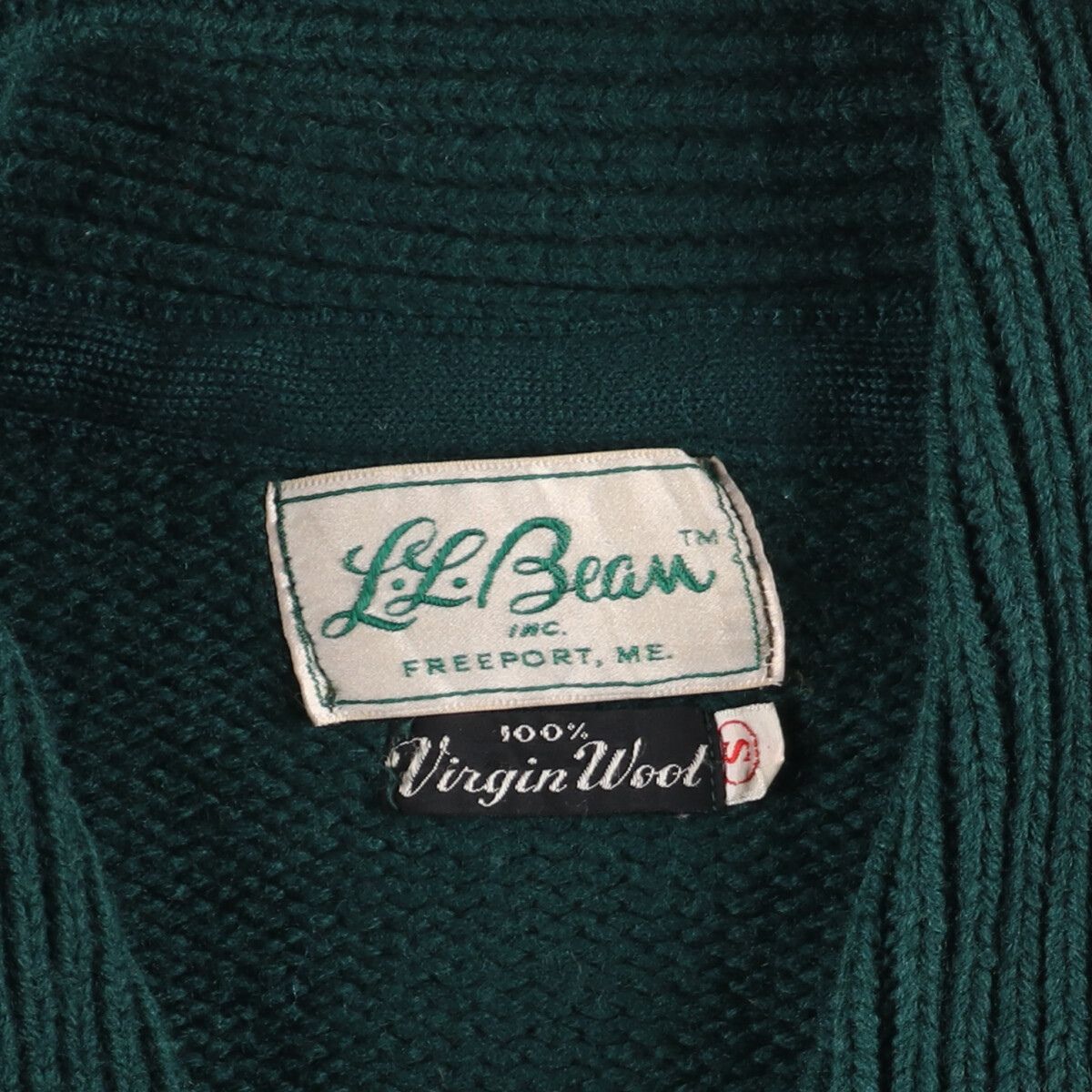 古着 70年代 エルエルビーン L.L.Bean 筆記体タグ ショールカラー 