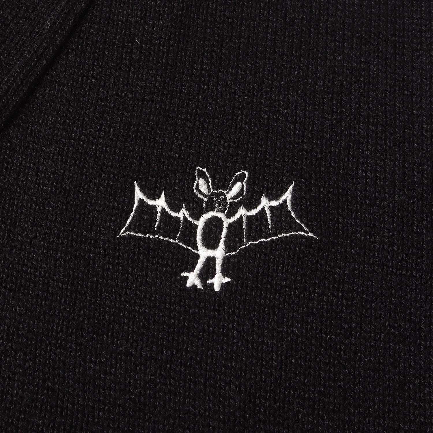 CHALLENGER チャレンジャー カーディガン ブラック 黒 サイズ:M | コウモリロゴ ニット カーディガン | トップス セーター【メンズ】【中古】【K4614】 CHALLENGER チャレンジャー カーディガン ブラック 黒 サイズ:M