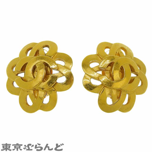シャネル】97P ヴィンテージ ココマーク ラウンド ピアス