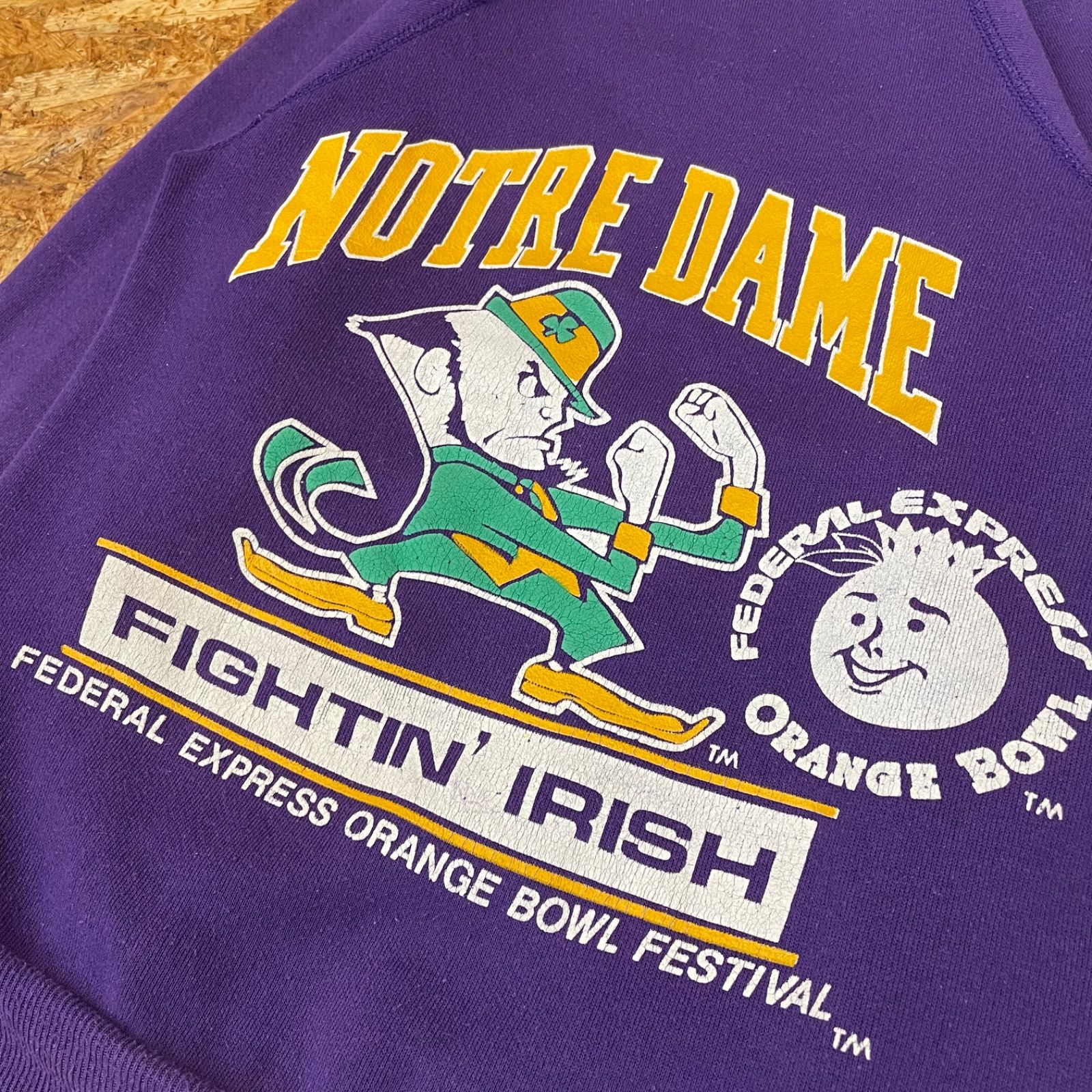 90s ORANGE BOWL プリントスウェット 90年代 NOTREDAME ノートルダム大 