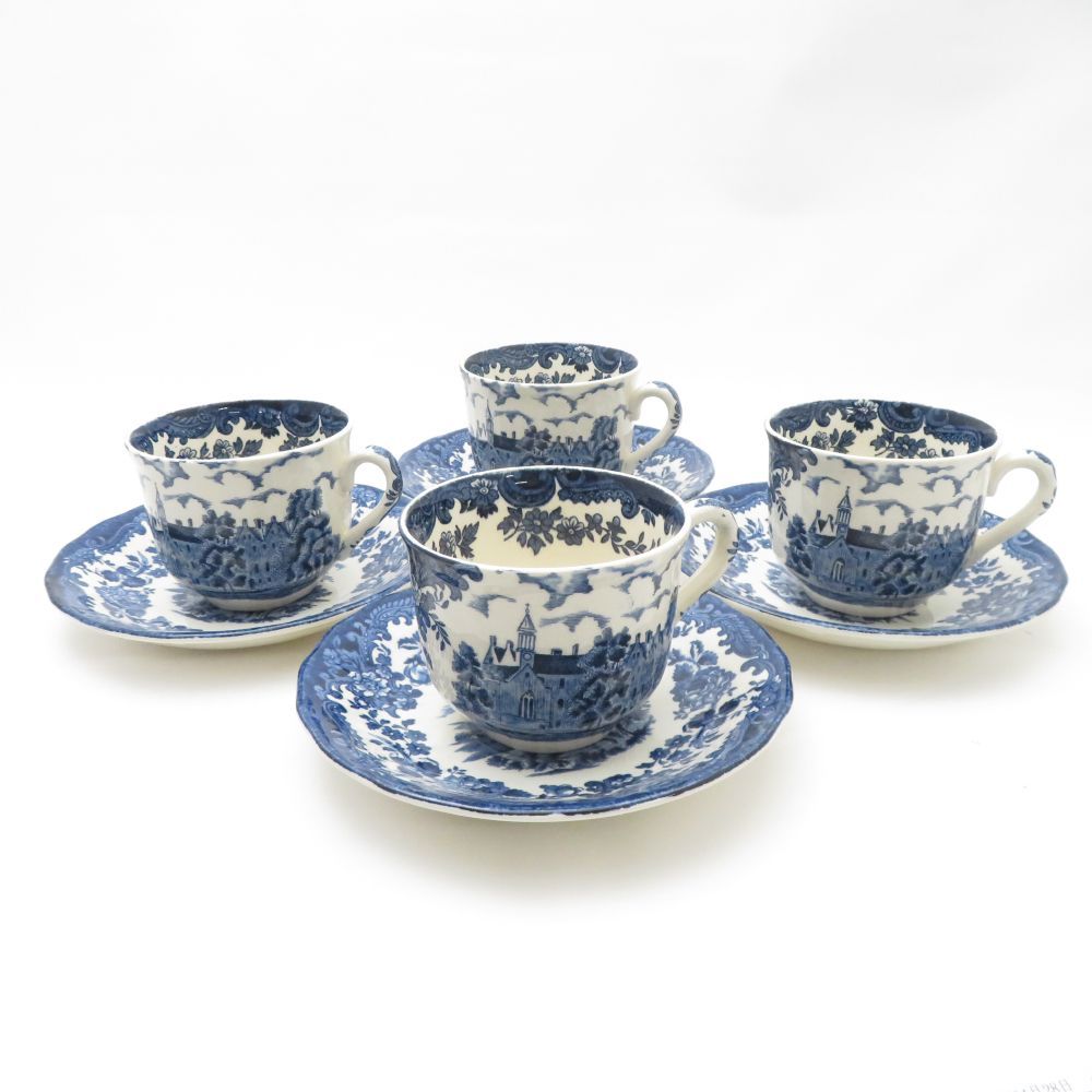 ROYAL WORCESTER ロイヤルウースター AVON SCENES カップ＆ソーサー 4客 セット SM4080Q1