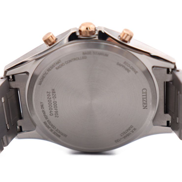 CITIZEN シチズン  エクシード 腕時計 AT9134-76F   スーパーチタニウム デュラテクト シルバー ゴールド ブラック エコドライブ ソーラー 電波時計 【本物保証】