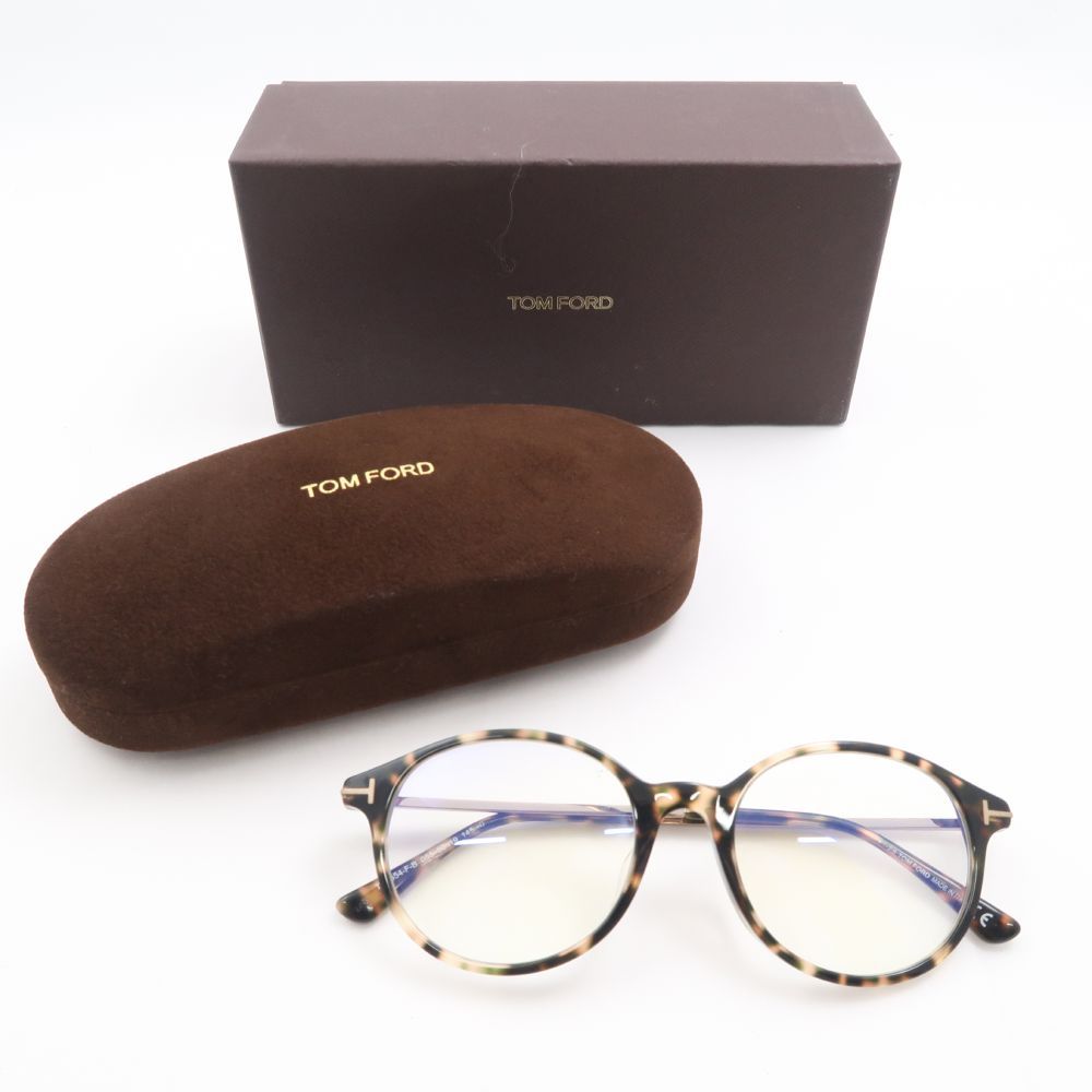 美品 TOMFORD トムフォード TF55544-FB メガネ 52□19 度なし 