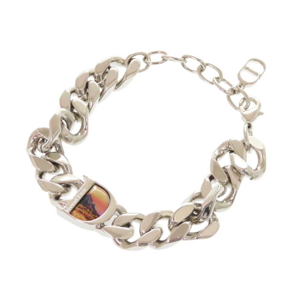 ディオール ロゴ メタル シルバー チェーンブレスレット ブレスレット 1063 Dior メンズ