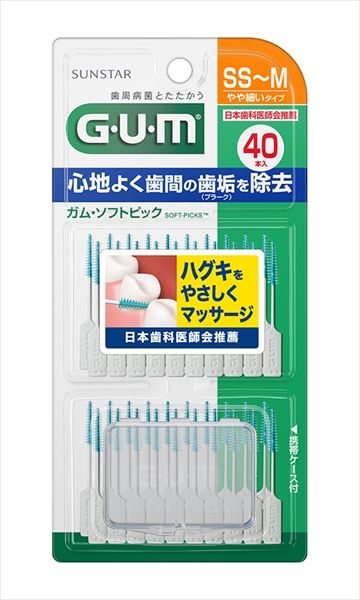 まとめ買い-60点セット ガム ソフトピック４０Ｐ無香料 ＳＳ～Ｍ サンスター フロス 歯間ブラシ