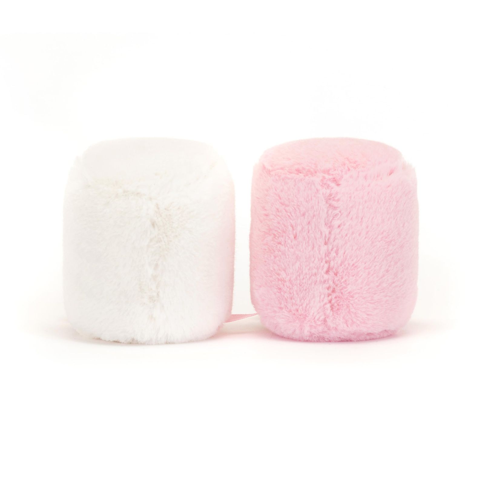 Jellycat 面白いピンクと白のマシュマロ コレクション用ぬいぐるみ