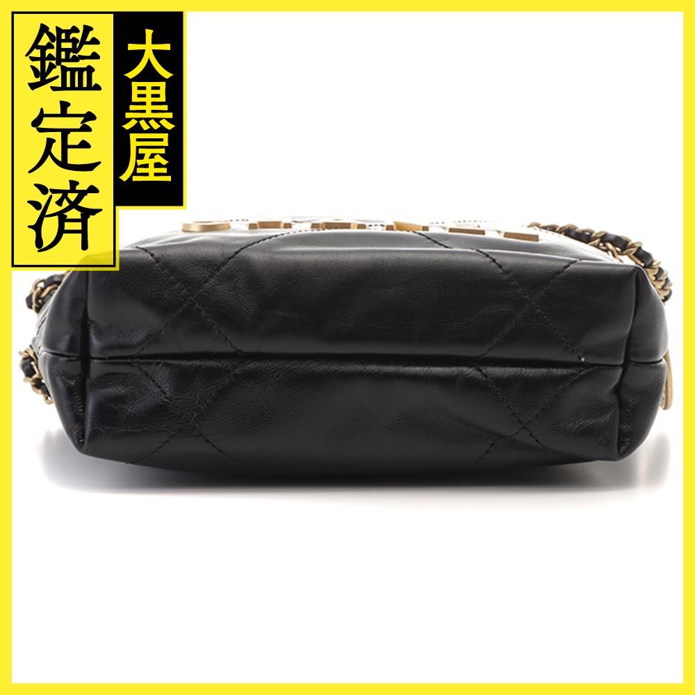 CHANEL シャネル CHANEL22ミニハンドバッグ ブラック/GP シャイニー