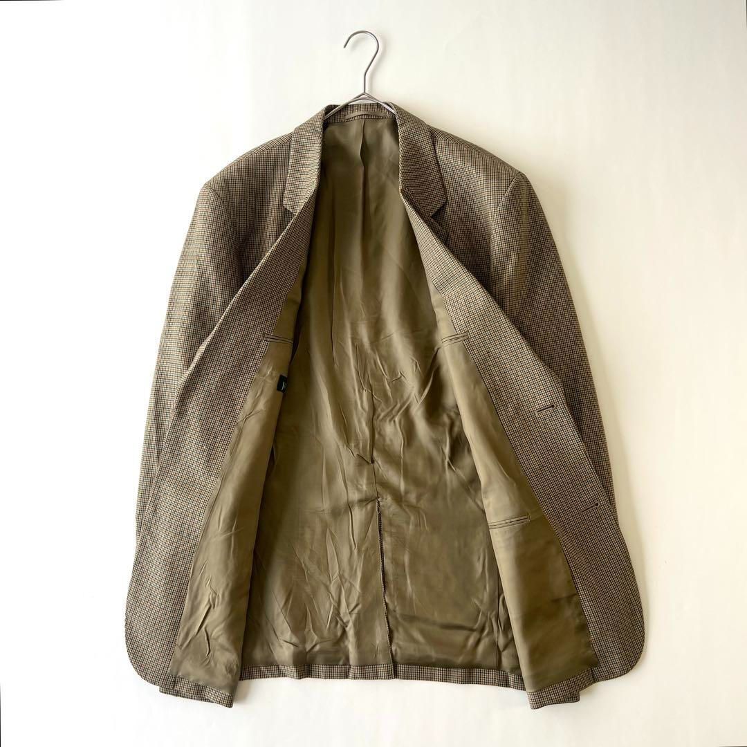 90s J. CREW USA製 テーラードジャケット 千鳥柄 巨人タグ ヴィンテージ90s 美品 J.Crewジェイクルー巨人タグ 2Bテーラード
