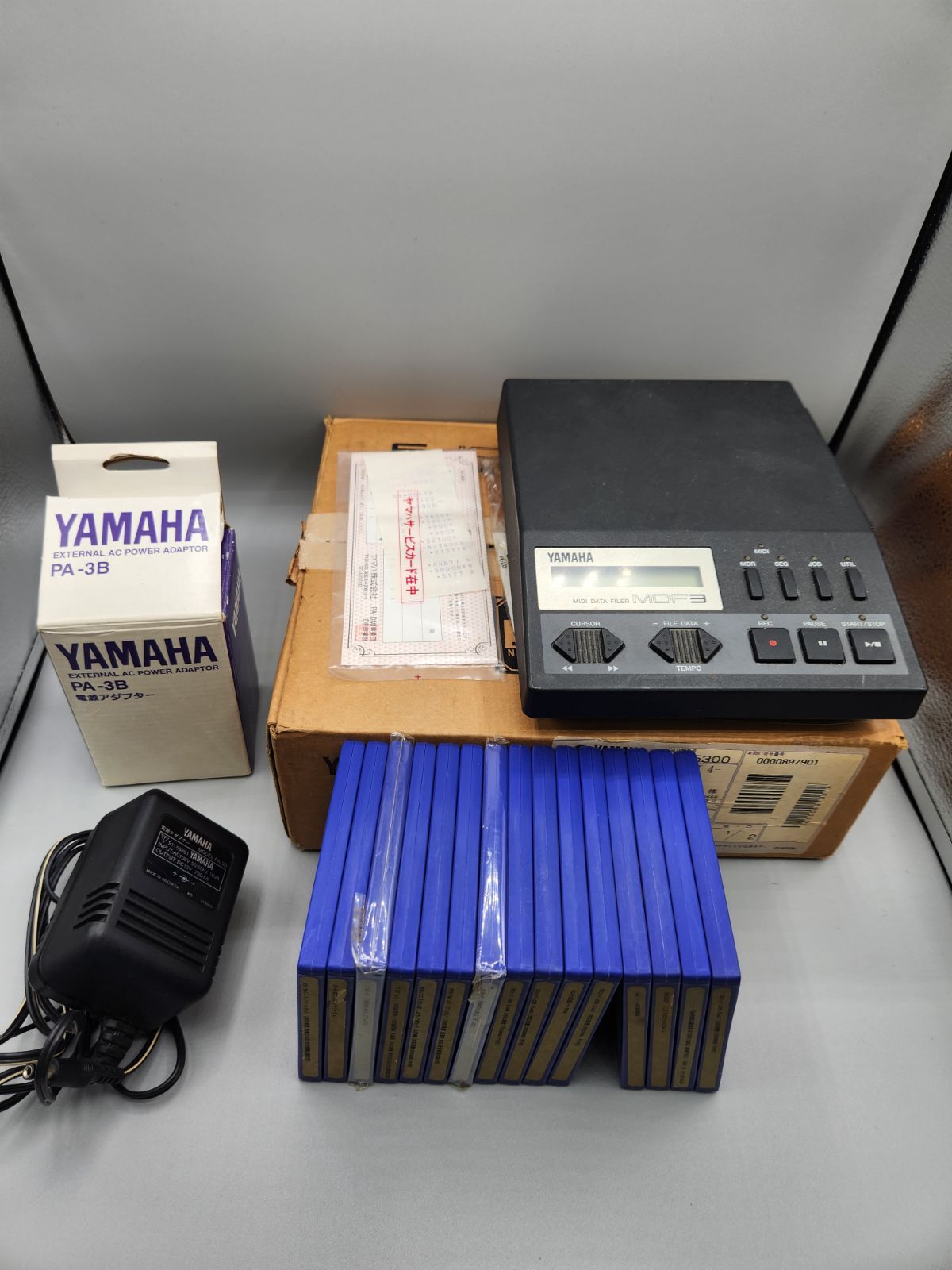 YAMAHA MDF3 通電確認済 MIDIデータファイラー 純正ACアダプター＆FD