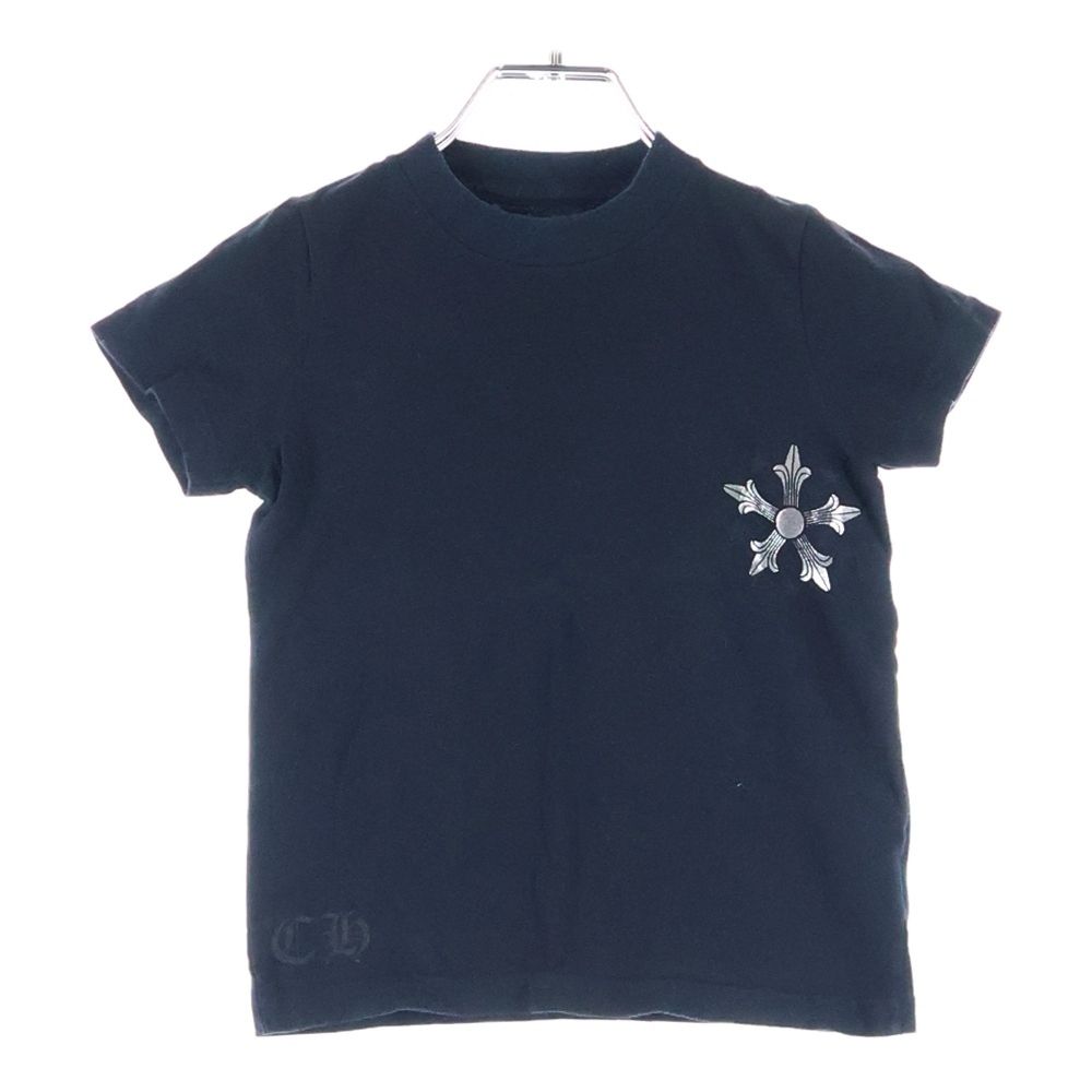 CHROME HEARTS クロムハーツ スクロールラベル スタークロス バックプリント クルーネック 半袖Tシャツ カットソー ブラック レディース