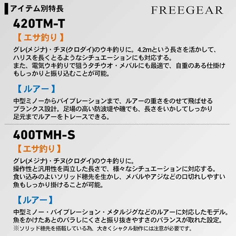 ルアー兼用ロッド フリーギア