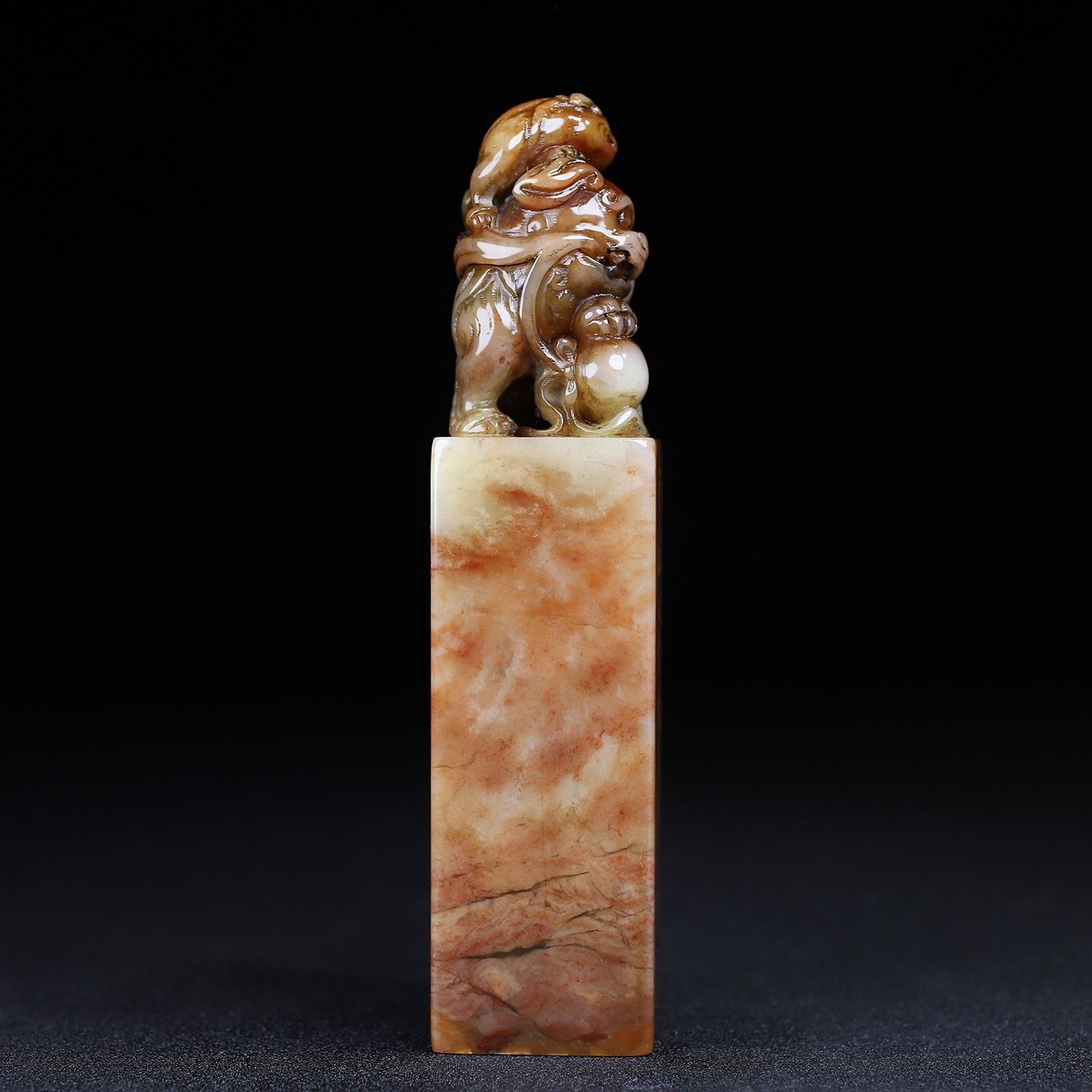 旧家供養品 清時代 寿山石 芙蓉石細密彫 原石 印章 印鑑 文房具 書道品