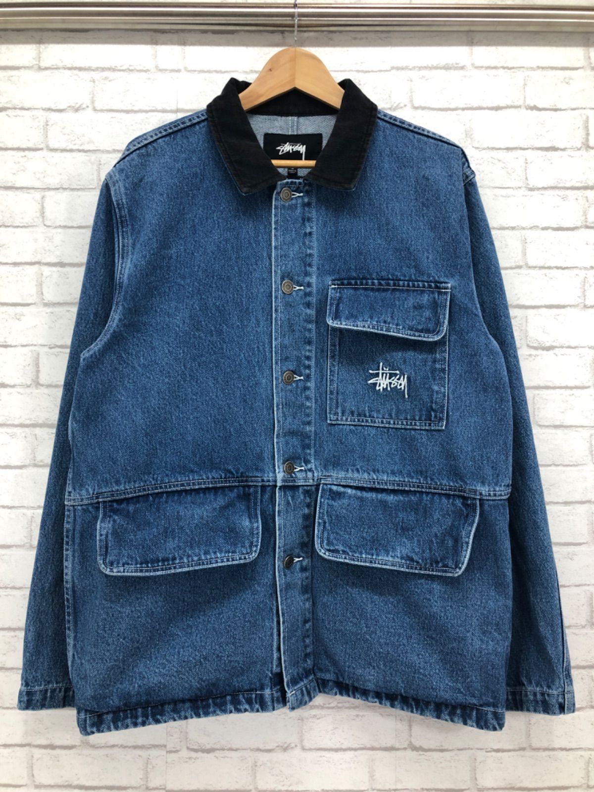 Stussy ステューシー Denim jacket Chore Coat チョアコート デニム ジャケット カバーオール - メルカリ