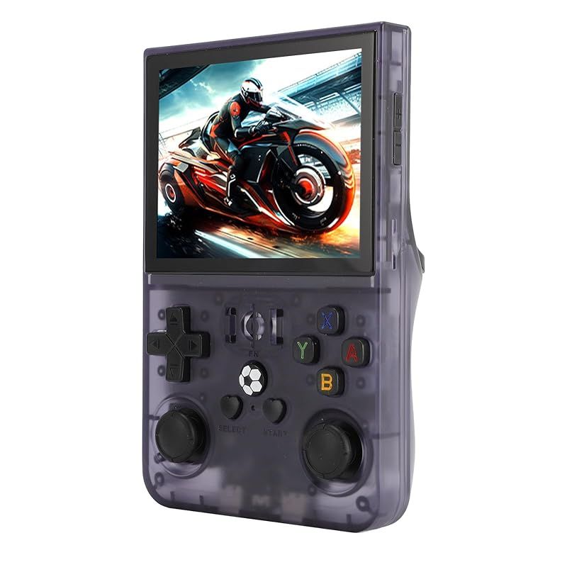 アップグレード R36S PRO ハンドヘルドゲームコンソール 3.5 インチ IPS スクリーンレトロゲームコンソール 20000 以上のクラシックゲームポータブルポケットビデオゲームコンソール メモリカード付き ブラック 128GB