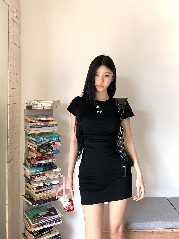 ALO 夏ファッション セクシー ウエストヒップ スリム ショートスカート