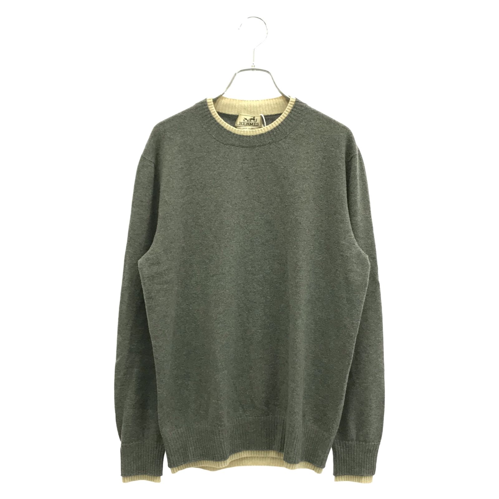 エルメス HERMES ニット ニット グレー ウール ニット レディース Used B