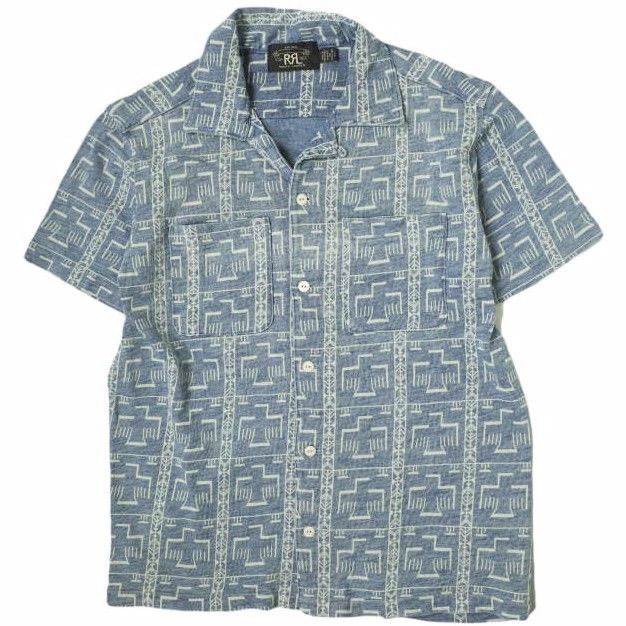 RRL DOUBLE RL Print camp shirt ダブルアールエル-