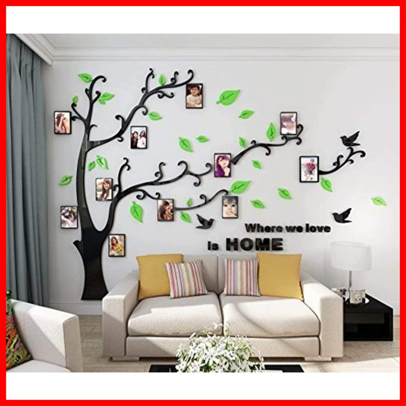 DIY ツリー 壁シール 壁ウォールステッカーアクリル ウォールステッカー おしゃれ ウォールステッカー フォトフレーム 壁 シール リビングルーム ベッドルーム 3D立体 部屋飾り 居間 寝室 ウォールデコレーション