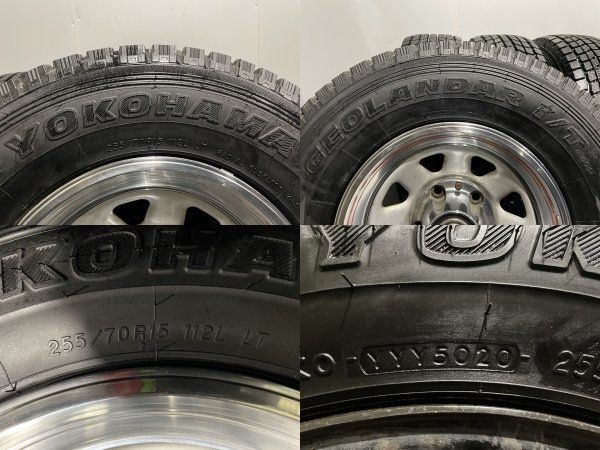 【YK G072 255/70R15】 スタッドレス【FORD 1987 F150 純正ホイール 15インチ 7J5HPCD139.7】超希少 20年 バリ溝 トリムリング付 MTD397MS YK G072 255/70R15】 スタッドレス【FORD 1987 F150 純正ホイール 15