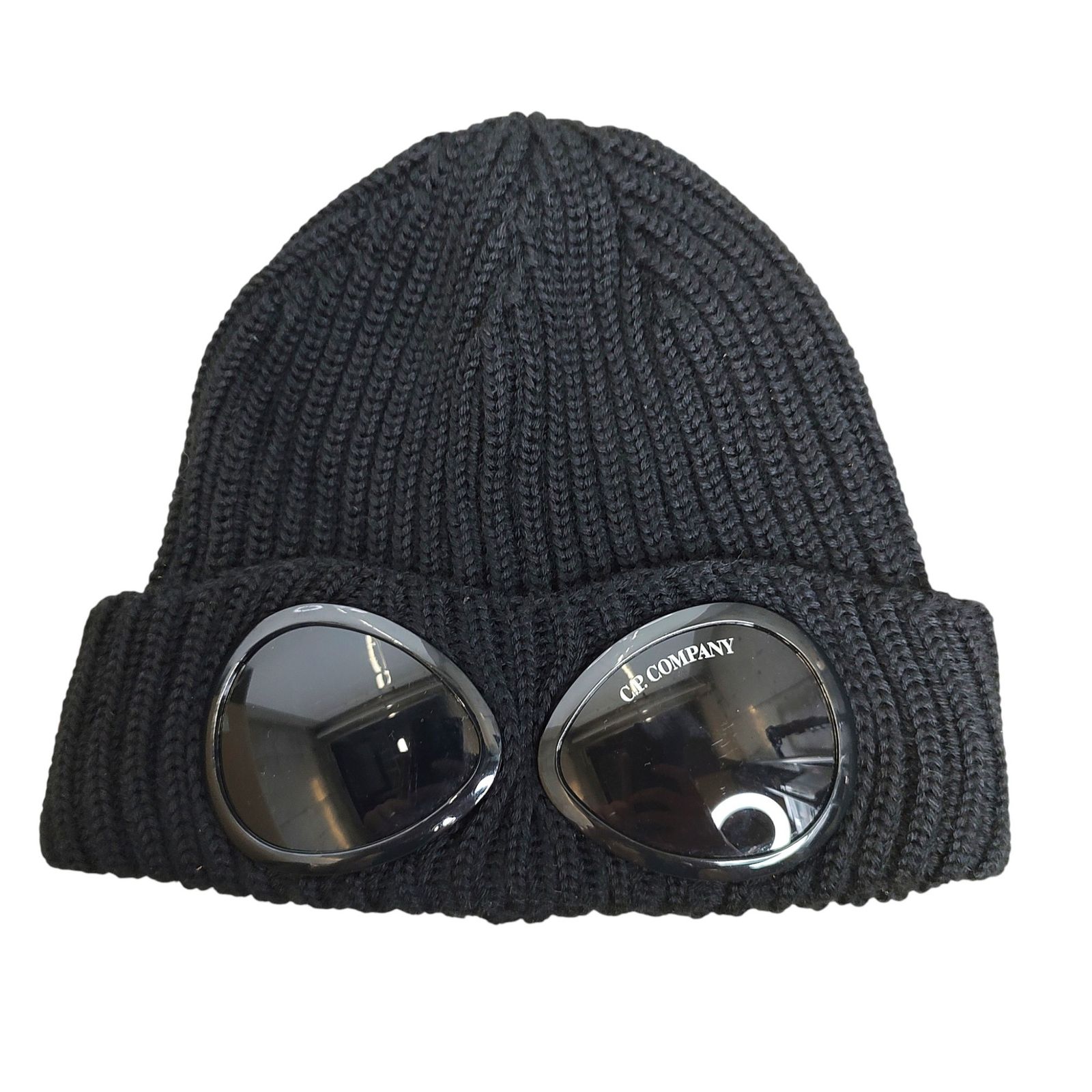 C.P. COMPANY シーピーカンパニー ゴーグル ニット キャップ F ブラック