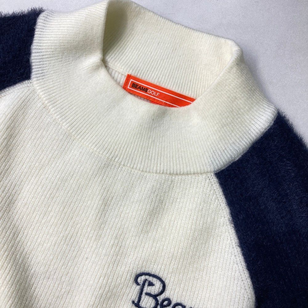 サイズ：L BEAMS GOLF ビームスゴルフ ニットセーター 切替 ホワイト系