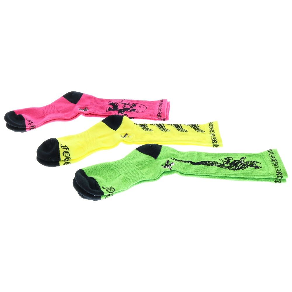 希少 クロムハーツ ソックス FOTIフォティ 3Packs Chrome Hearts FOTI 3-Pack Socks | Multi-Color Designer Socks