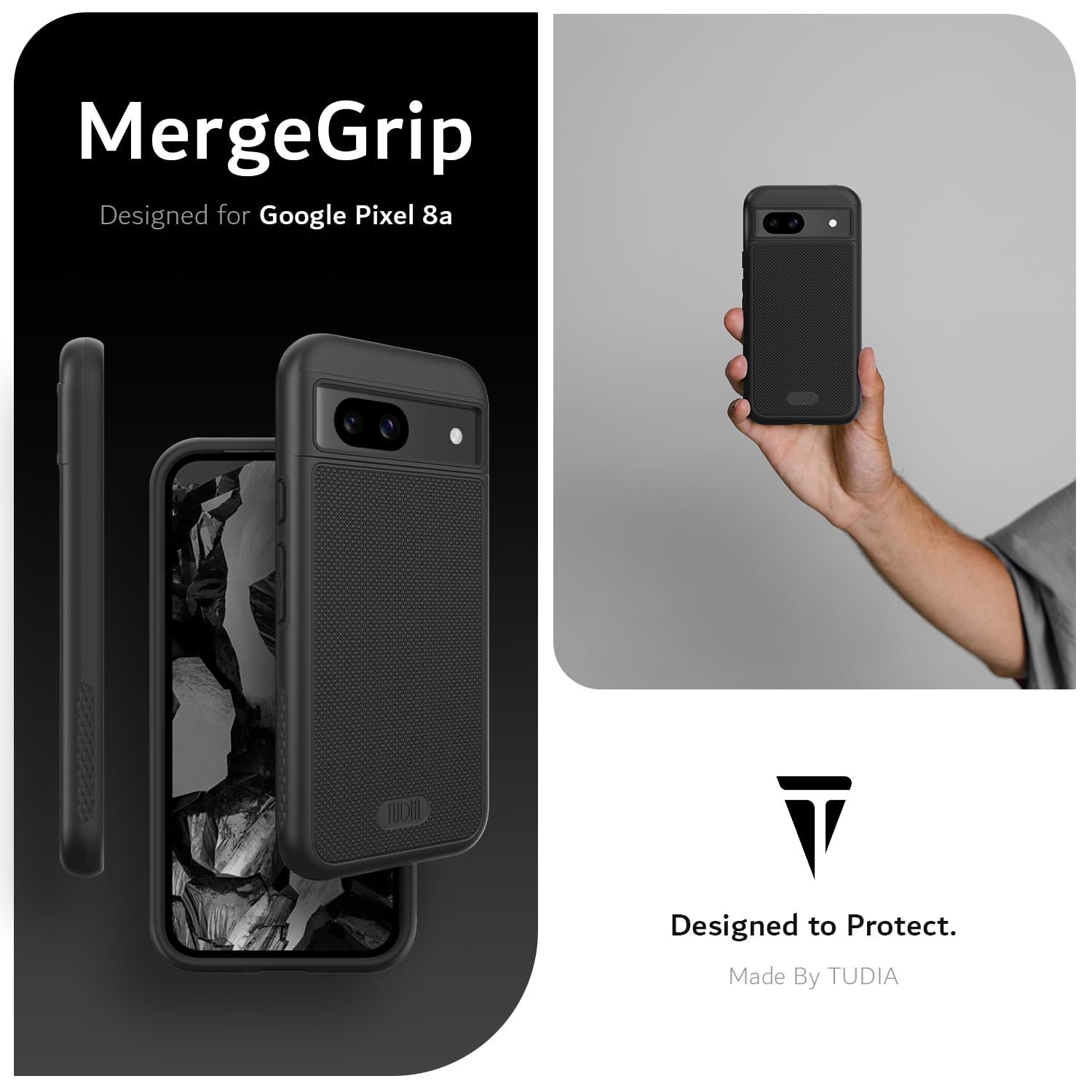 MergeGrip [米軍規格] Google Pixel 9a 用 ケース 2 Amazon.co.jp: TUDIA「米軍MIL規格・2層保護」Pixel 9 / Pixel 9
