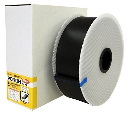 2営業日で発送 L24101007Mイノアック マイクロセルウレタンPORON 黒 10×100mm×7M巻 テープ8184103
