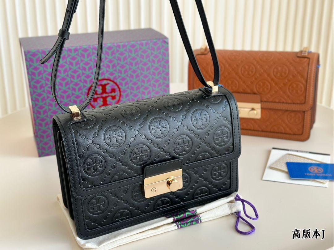 トリー?バーチ アコーディオンバッグ 23×12cm 高品質レザー 折りたたみボックス付き |
