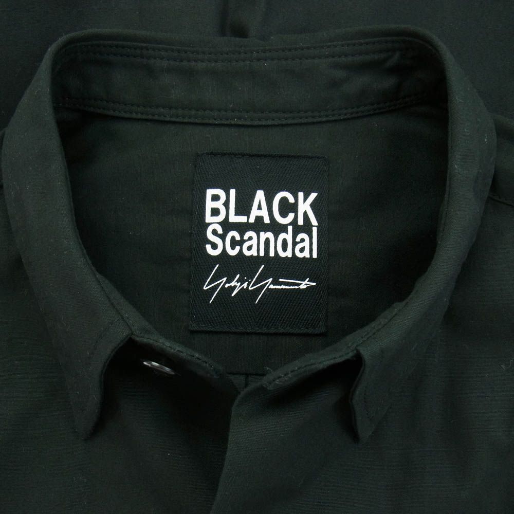 Yohji Yamamoto POUR HOMME ヨウジヤマモトプールオム HO-B98-042 BLACK Scandal ブラックスキャンダル ARMY POPLIN BIG FLAP SHIRT アーミーポップリン ビッグフラップ長袖シャツ ブラック系 3【新古品】【未使用】【中古】 Yohji Yamamoto POUR HOMME ヨウジヤマモトプールオム HO-B98-042