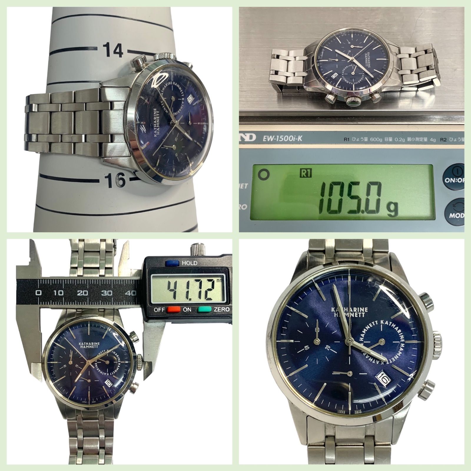 上美品⭐️KATHARINE HAMNETT】 キャサリンハムネット CHRONOGRAPH VI