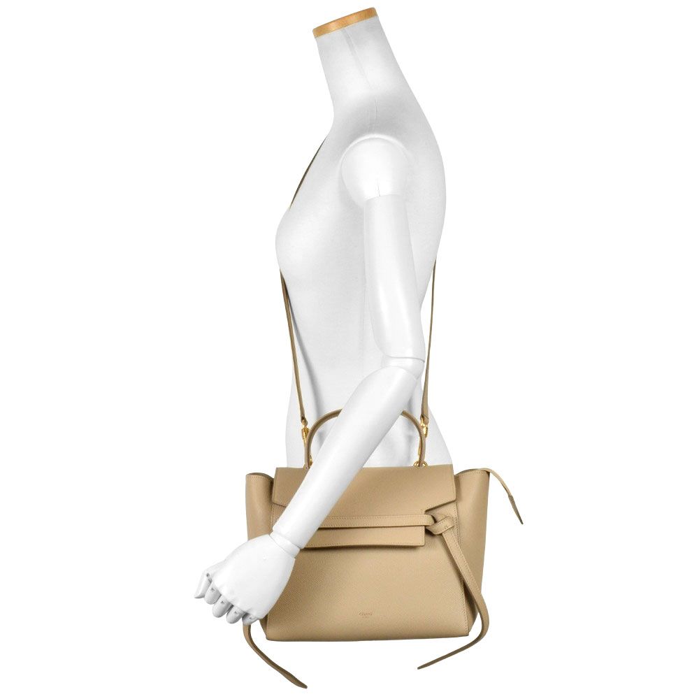 セリーヌ ベルトバッグマイクロ 2WAYハンドバッグ ベージュ セリーヌ CELINE ベルトバッグ マイクロ 2way ハンドバッグ
