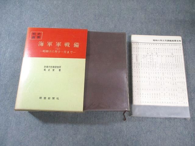 朝雲新聞社 戦史叢書 海軍軍戦備〈1〉ｰ昭和十六年十一月までｰ 1969 防衛庁防衛研究所戦史室 070M6D 朝雲新聞社 戦史叢書 海軍軍戦備〈1〉ｰ昭和十六年十一月までｰ