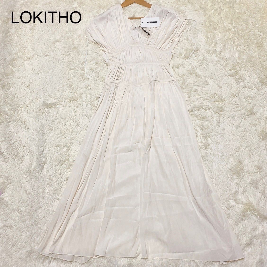 LOKITHO ロキト ギャザー ロングワンピース ドレープ 21SS GATHERED DRAPE DRESS ドレス - メルカリ