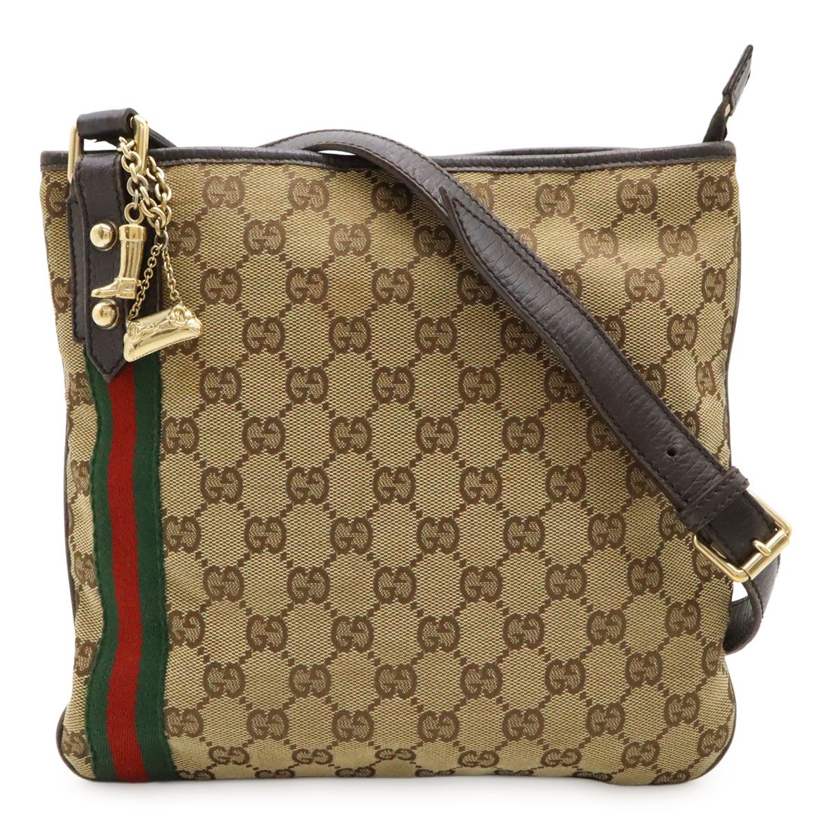 GUCCI グッチ GGキャンバス シェリーライン ショルダーバッグ