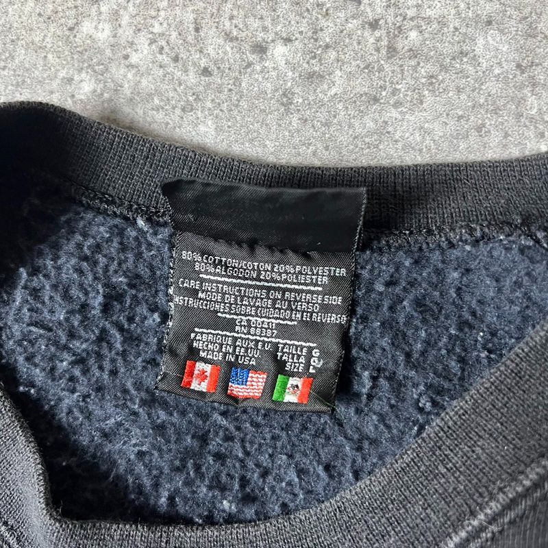 雰囲気系 90s USA製 adidas ビッグ トレフォイル 刺繍