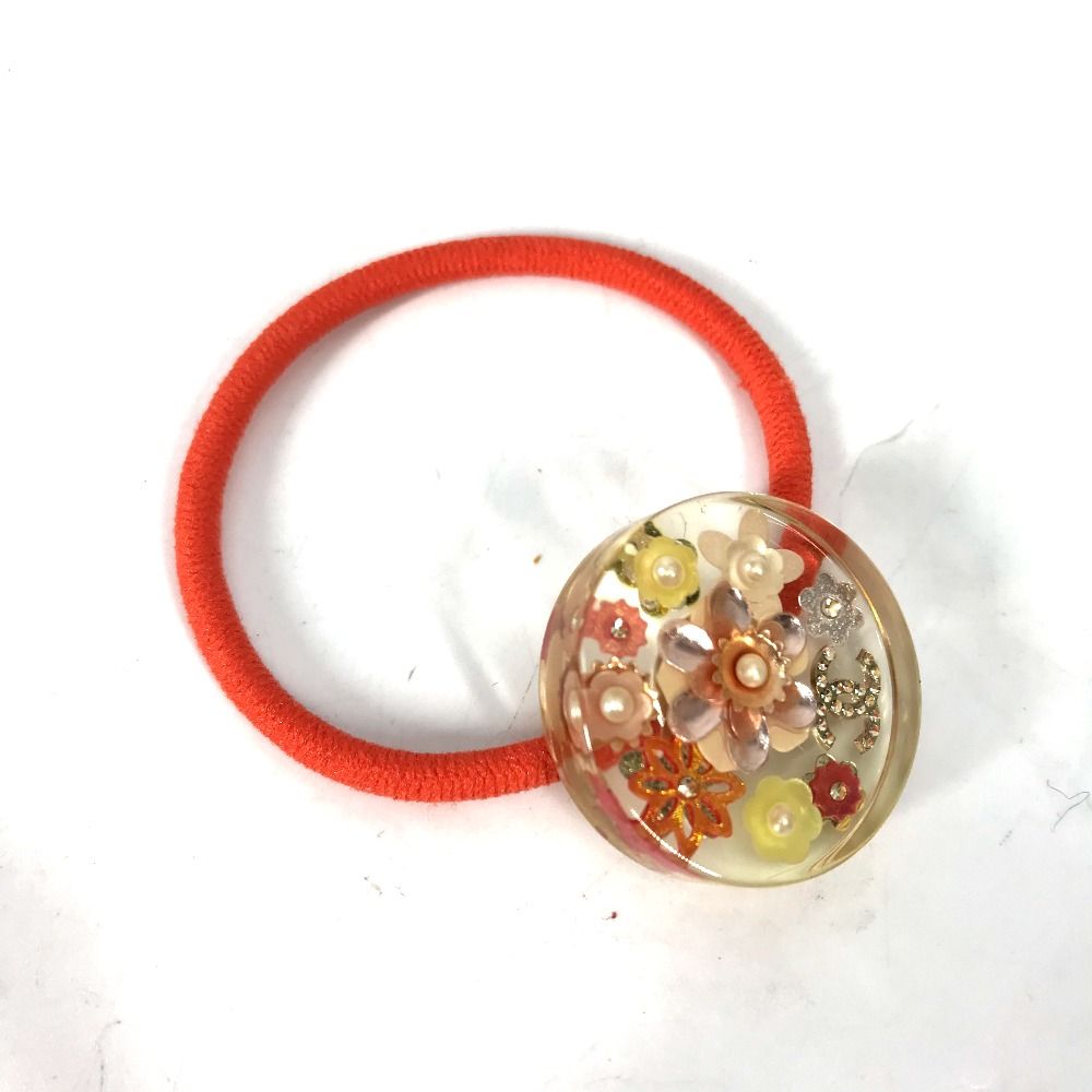 CHANEL シャネル ヘアゴム ココマーク CC ラインストーン プラスチック