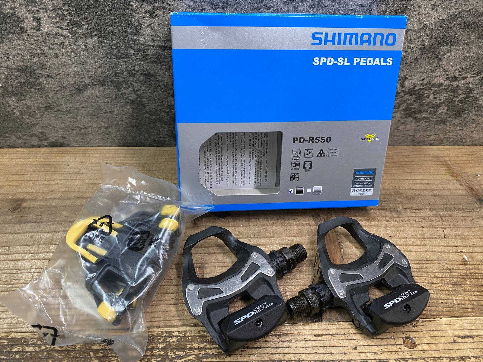 JF012 シマノ SHIMANO PD-R550 ビンディングペダル SPD-SL 黒