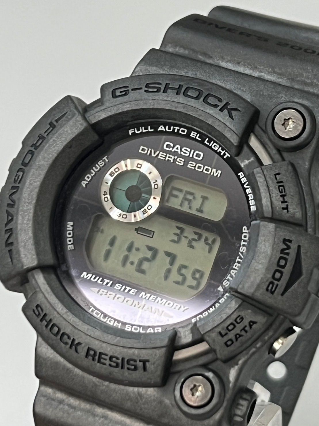 二次電池交換済】G-SHOCK フロッグマン ´05GW-200S-8JF-