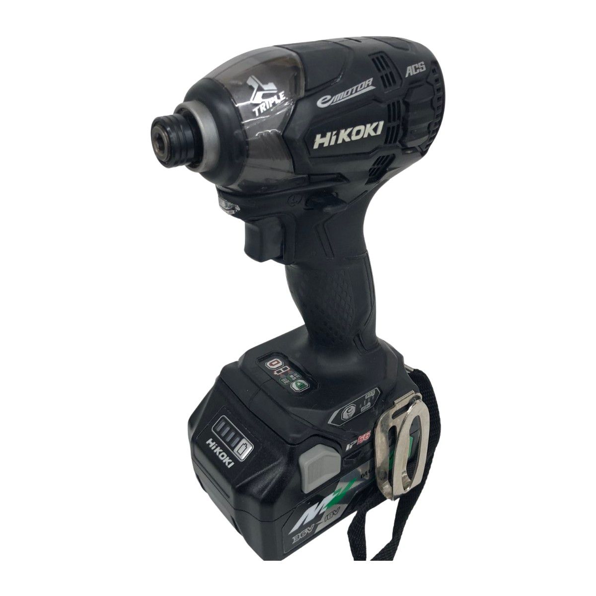 ДДHiKOKI ハイコーキ インパクトドライバ 程度A 充電器 充電池1個 ケース付 コードレス式 18v 683212 WH18DDL2 ブラック