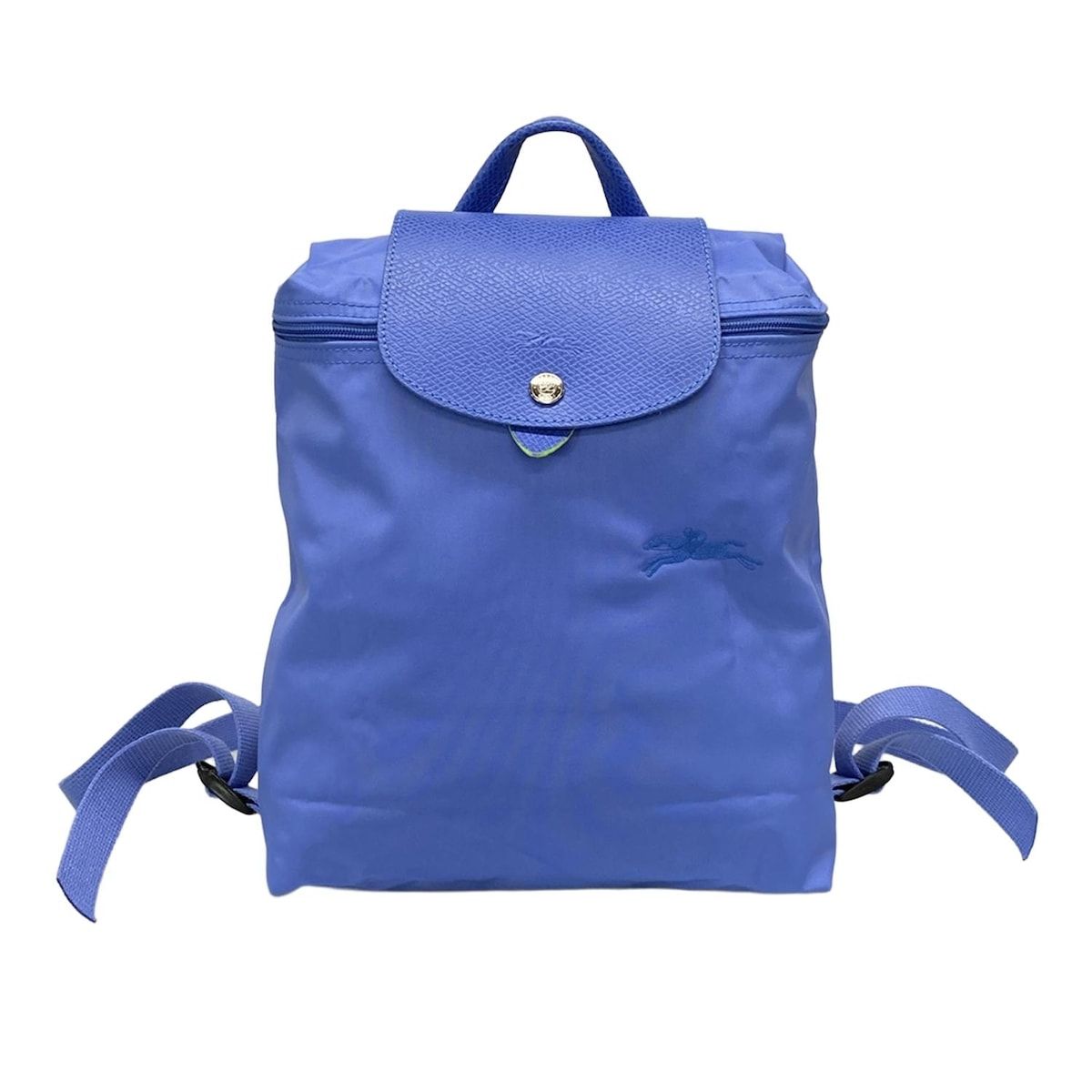 LONGCHAMP ロンシャン リュックサック ル プリアージュオリジナル ライトブルー 折りたたみ レザー