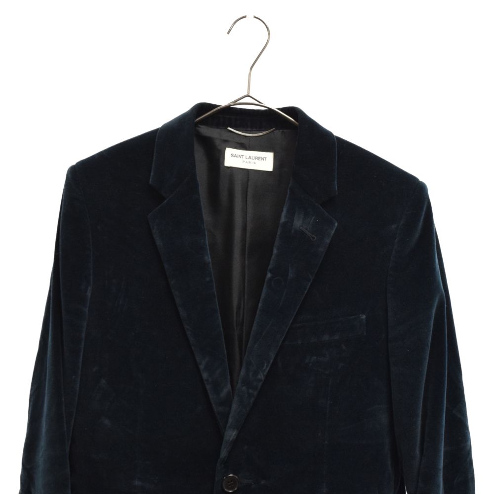 メンズ SAINT LAURENT テーラードジャケット2B ネイビー