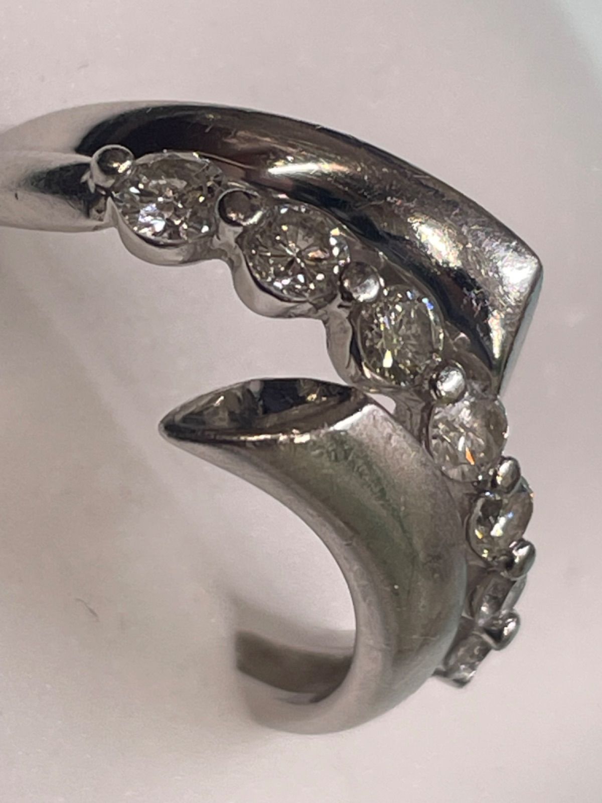 プラチナ900 pt900 ダイヤモンド0.52（刻印）鑑別書 プラチナリング