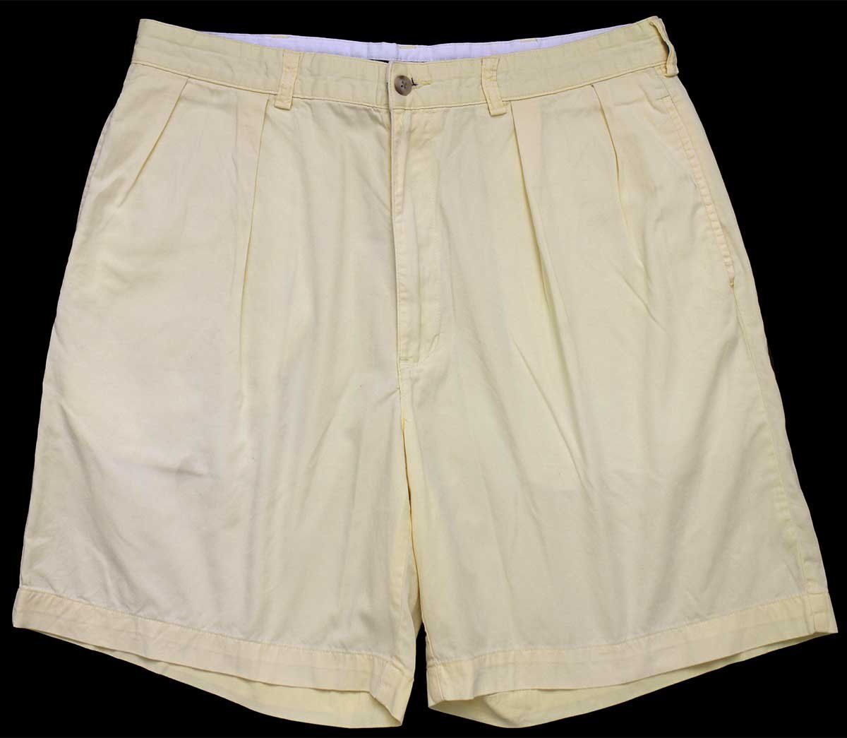 ラルフ　リネン　シルク　ツータック　ハーフパンツ　ベージュ　OVY　ポロゴルフ 90s ポロゴルフ ツータック チノショーツ ベージュ 33 POLO GOLF